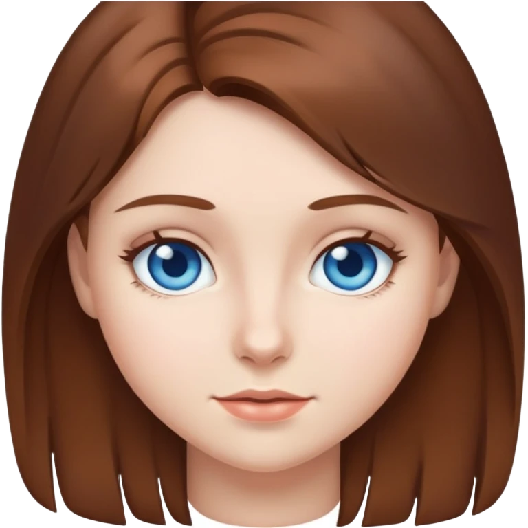 girl with brown hair and blue eyes emoji