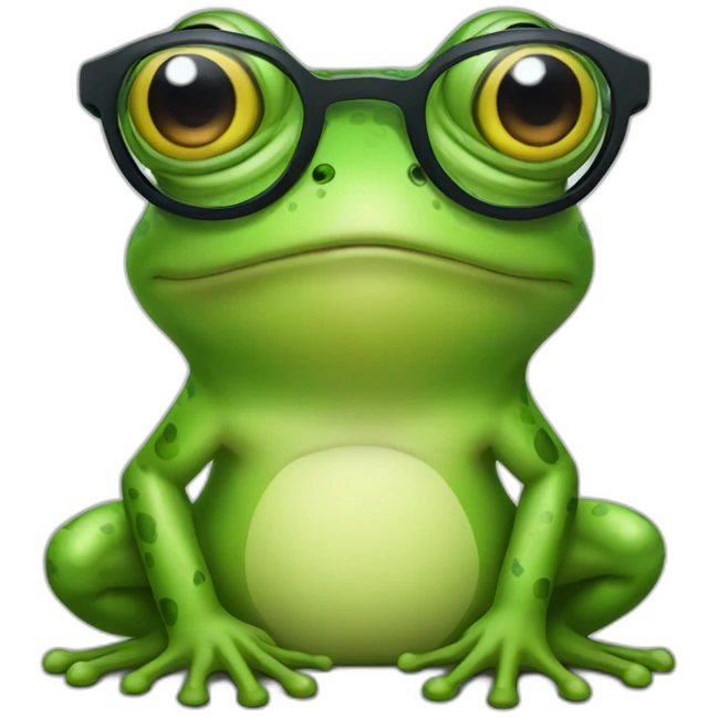 frog with glasses emoji