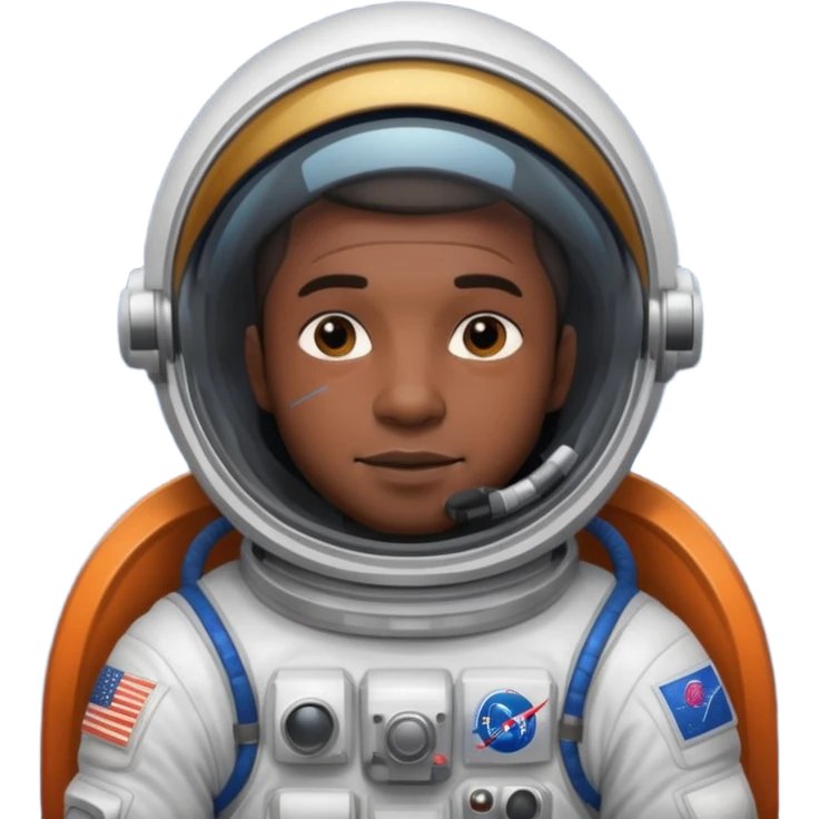 astranots without helmet black man emoji
