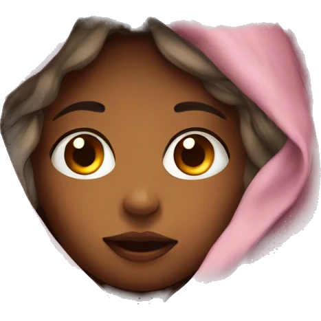 Girl under blanket emoji