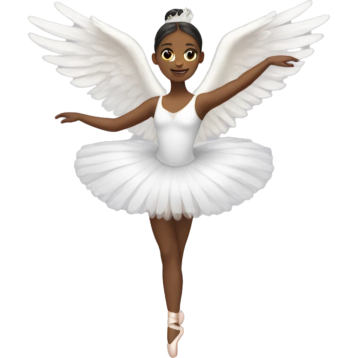 Ballerina with swan wings emoji