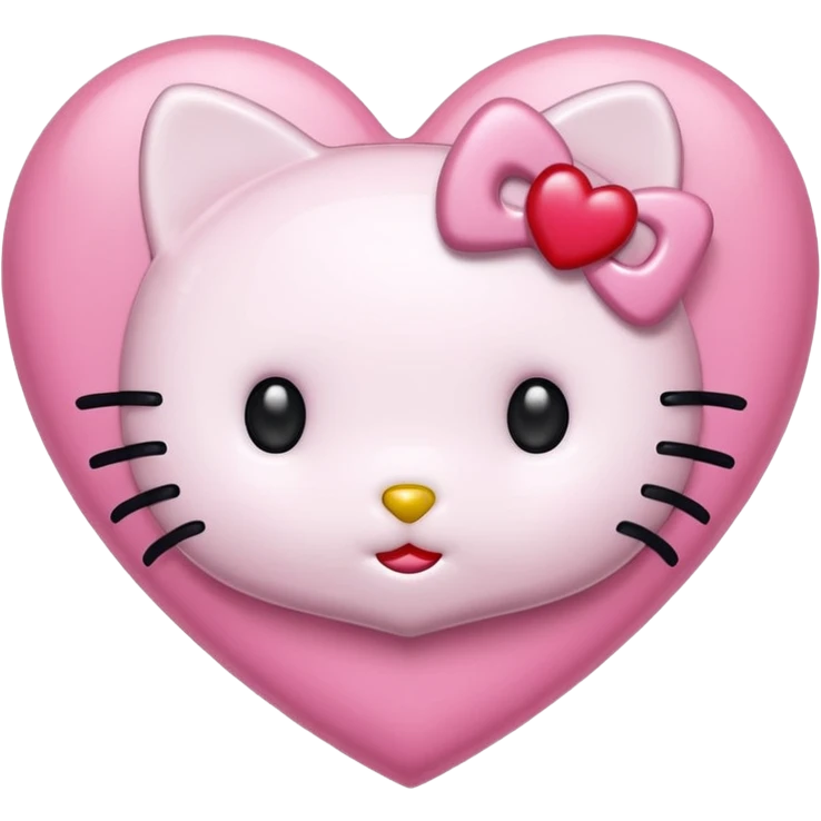 hello kitty heart emoji