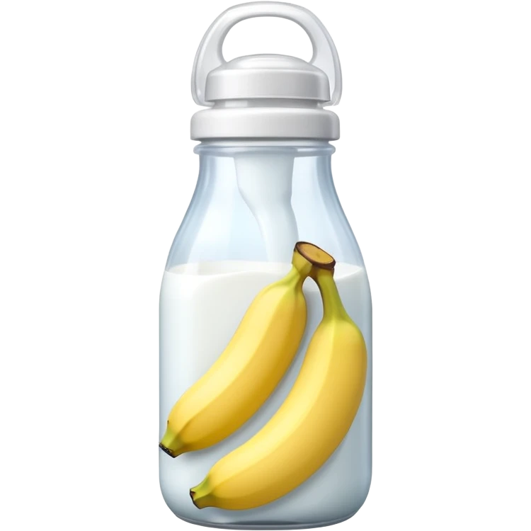 baby Milk bottle with banana tag emoji