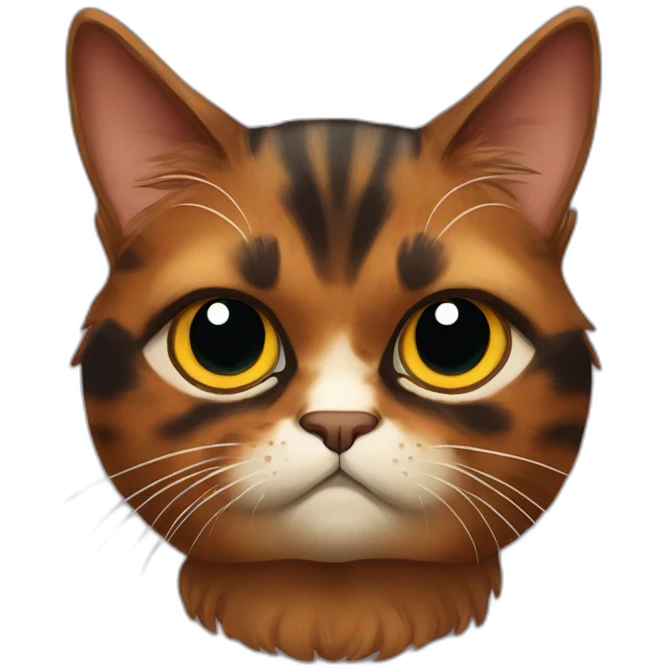 Grumpy Tortoiseshell cat emoji
