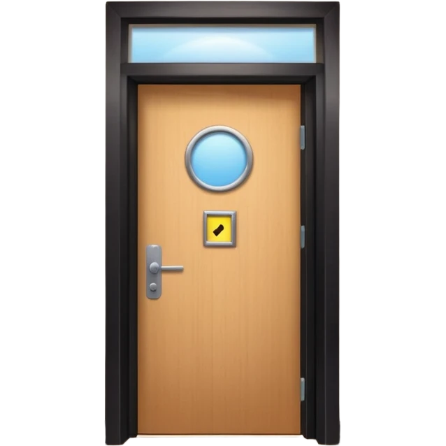 open door looking out into corridor in school emoji