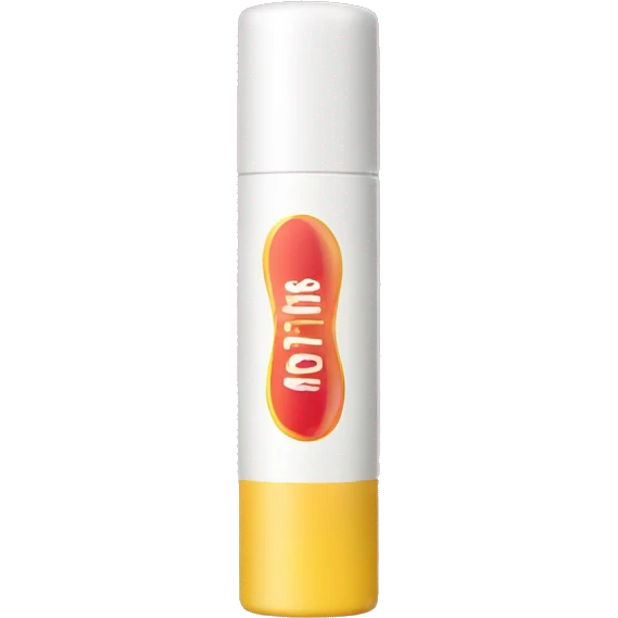 lip balm with label emoji