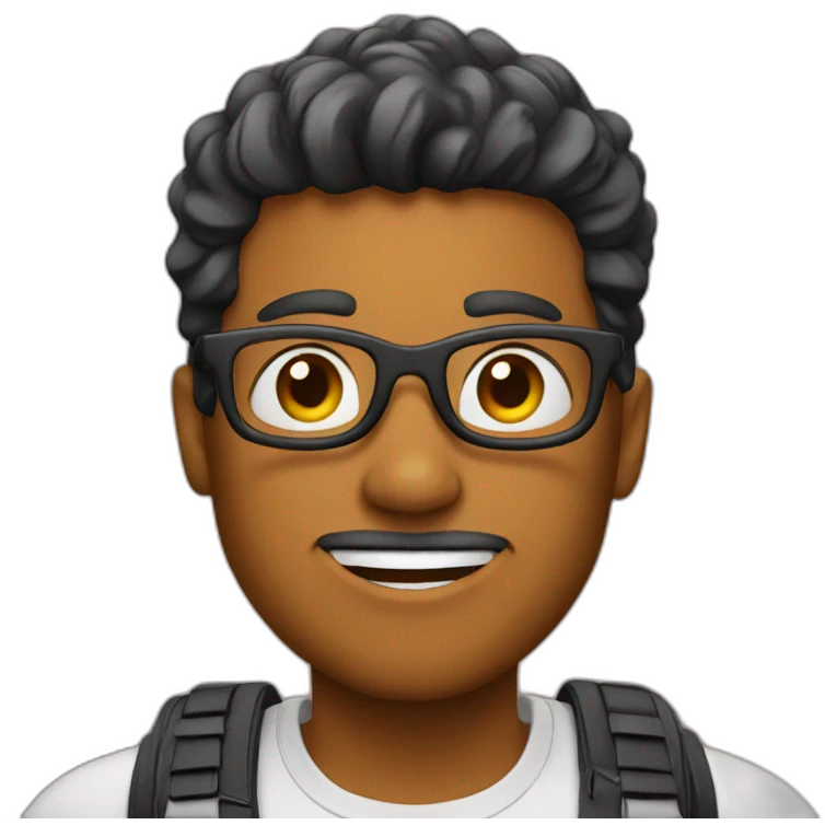 guy posting for a selfie emoji