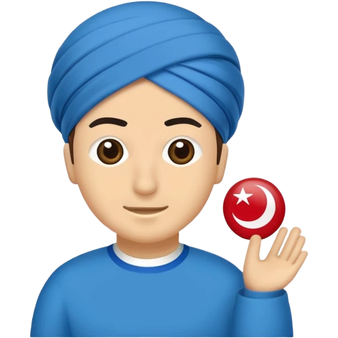 DOĞU TÜRKİSTAN BAYRAĞI (İNSANSIZ) AY VE YILDIZ MAVİ BAYRAK emoji