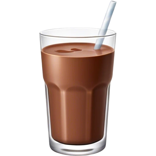 Chocolate milk in glas  emoji