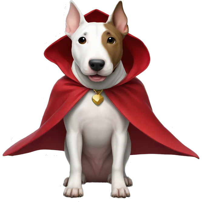 bull terrier with cape emoji