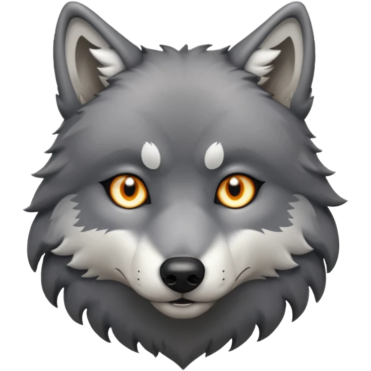 Floating wolf with white glowing eyes ￼ emoji