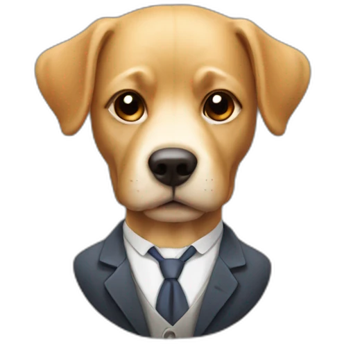 Monsieur avec un chien emoji