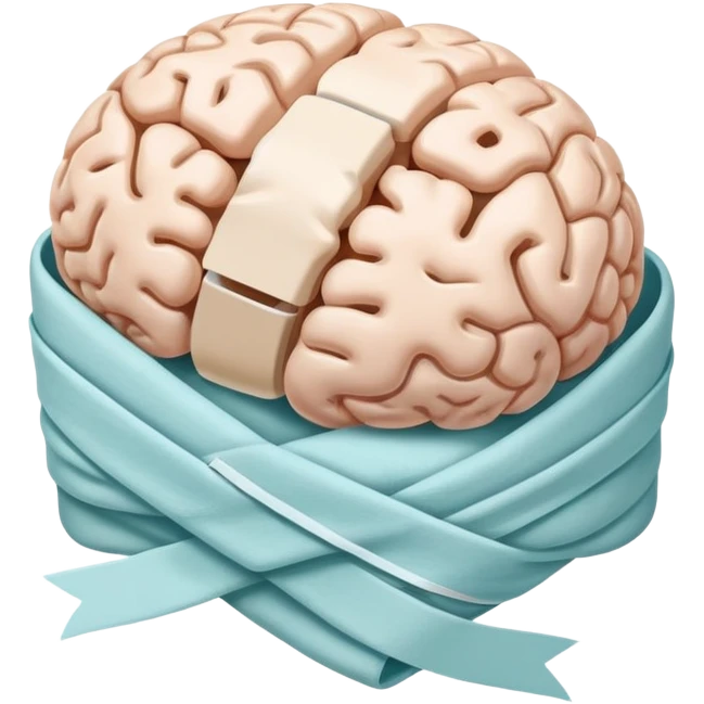 brain organ wrapped in bandages emoji