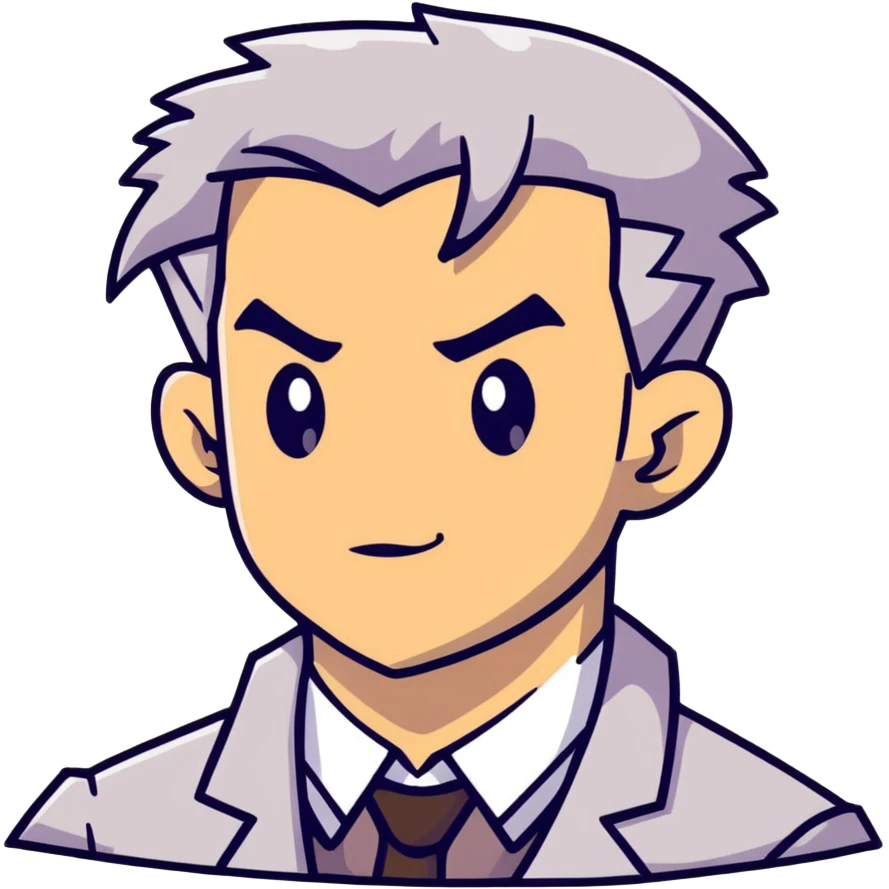 Professor Oak from Pokemon emoji
