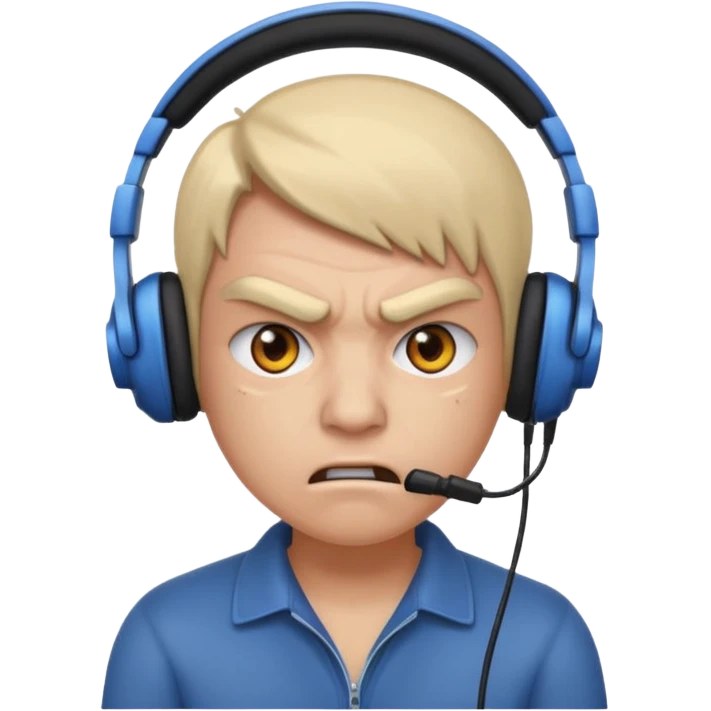 un personage qui rage devant un jeux video emoji