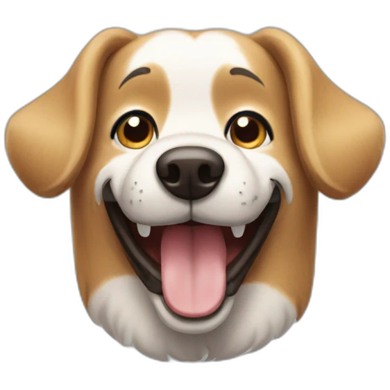 a happy dog emoji