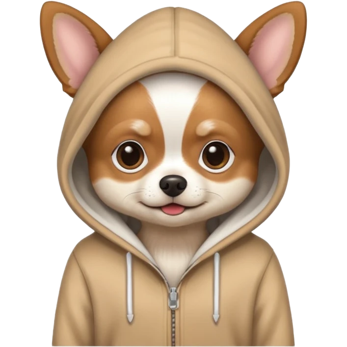 Chihuahua with a hoodie emoji