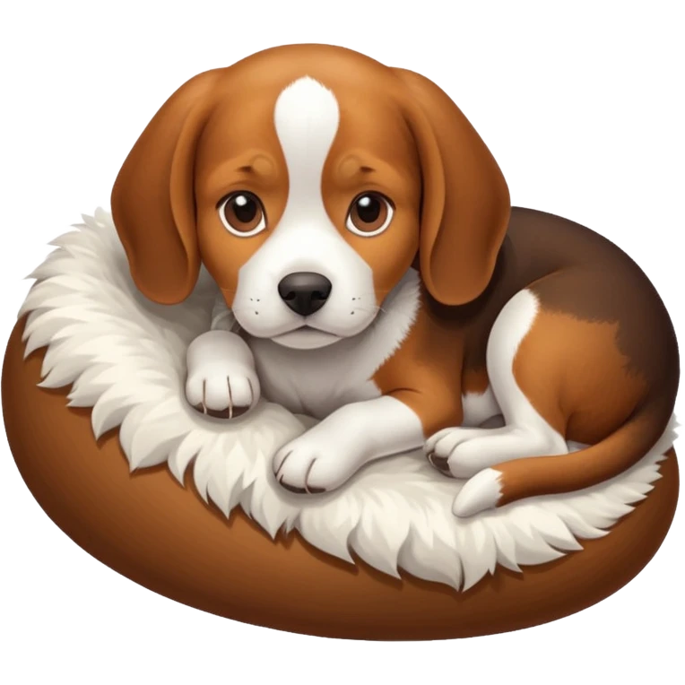 Beagle dog resting room isometir emoji