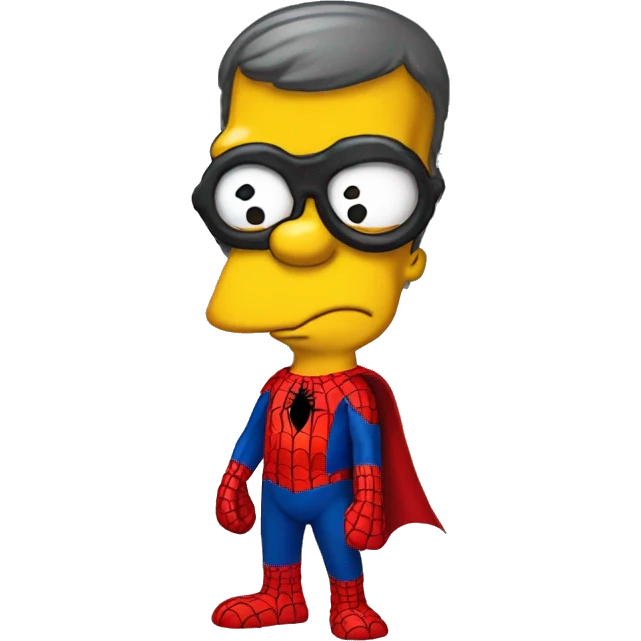 Homer Simpson wearing Spider-Man’s suit emoji