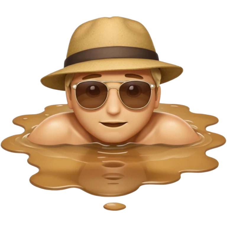 apple style emoji of a man lying face down in a puddle emoji