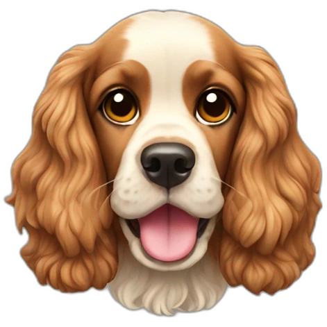 cocker spaniel; emoji