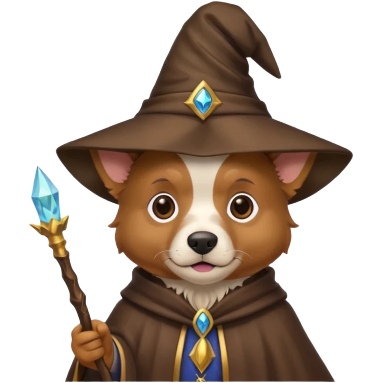 Dog wizard emoji