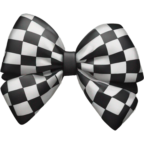 Checkered bow emoji