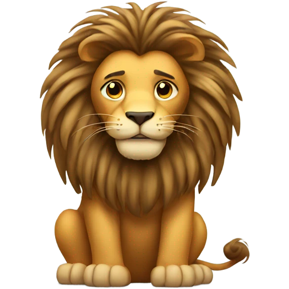 Lion with nails and Long hair  emoji