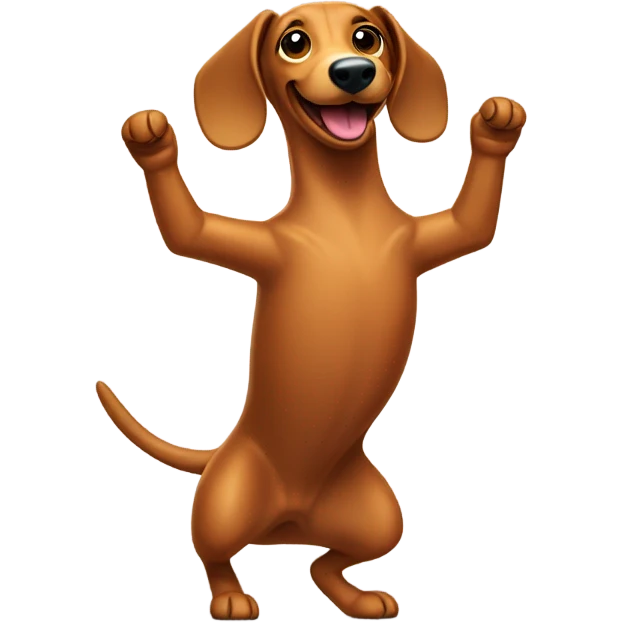 Dancing wiener dog emoji
