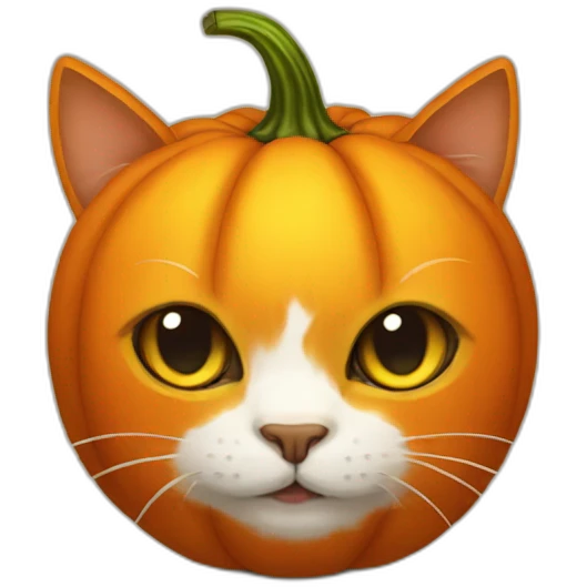 Pumpkin cat emoji