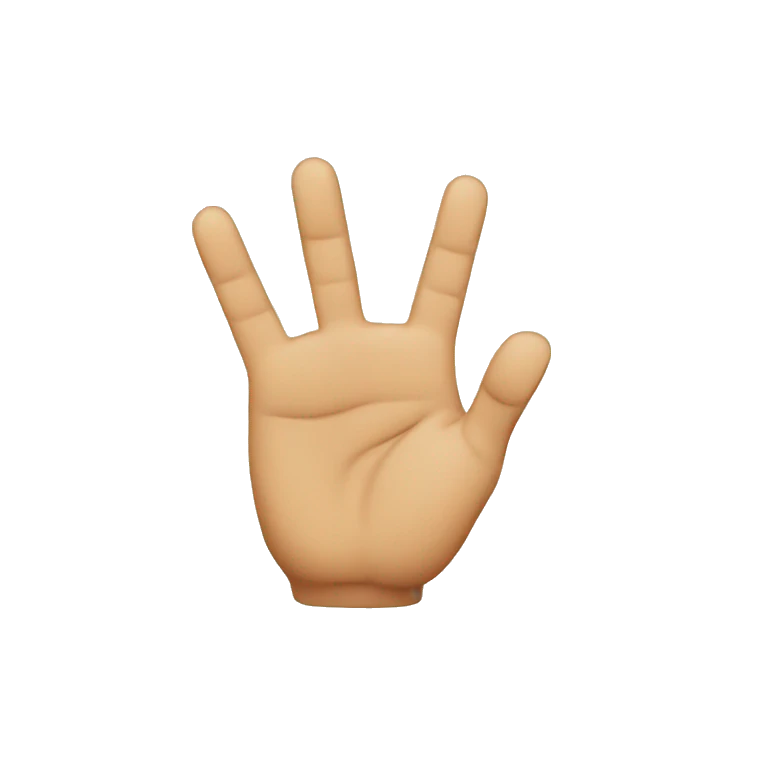 Hand showing 2 fingers up emoji