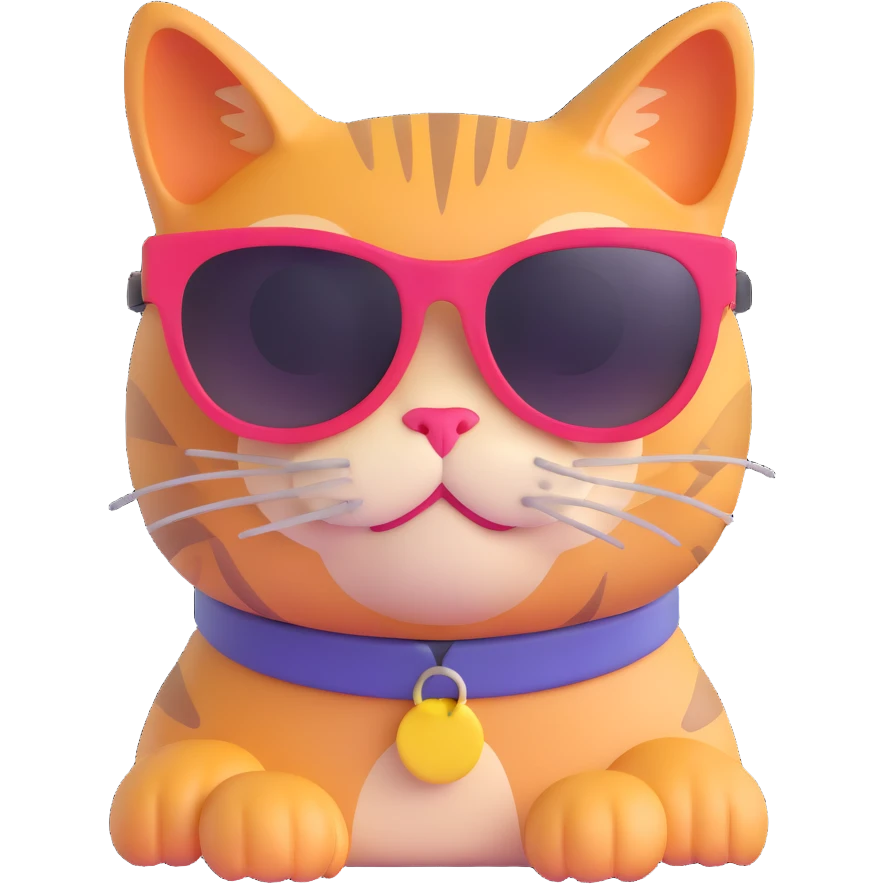 cat wearing sunglasses emoji