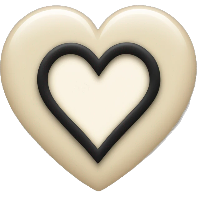 Black heart with " Hakeem " in cream color writing inside the heart   emoji
