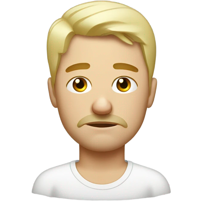 Sick Russian guy with blonde haircut and bags under his eyes emoji