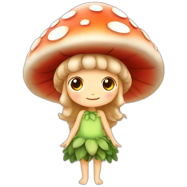 cute mushroom fairy emoji