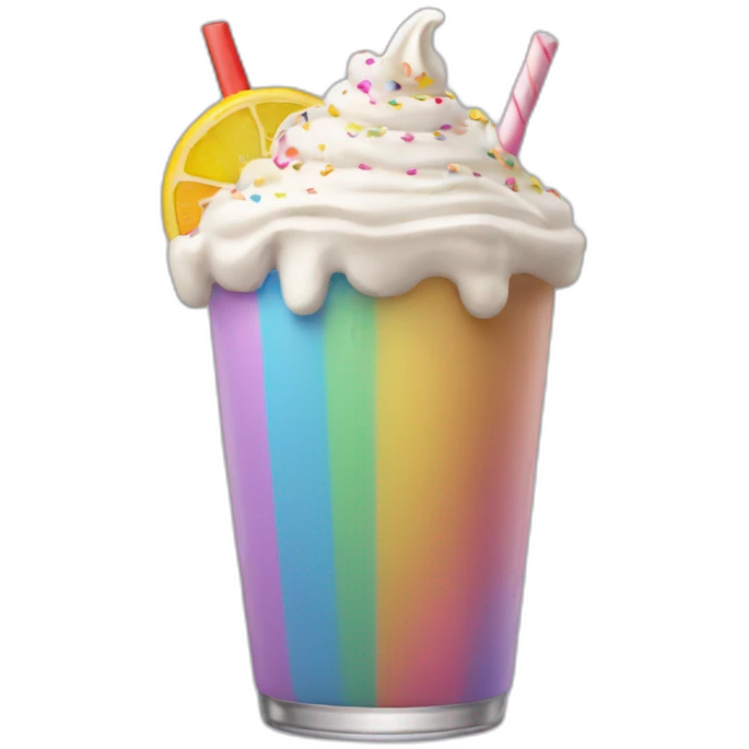 rainbow milkshake emoji