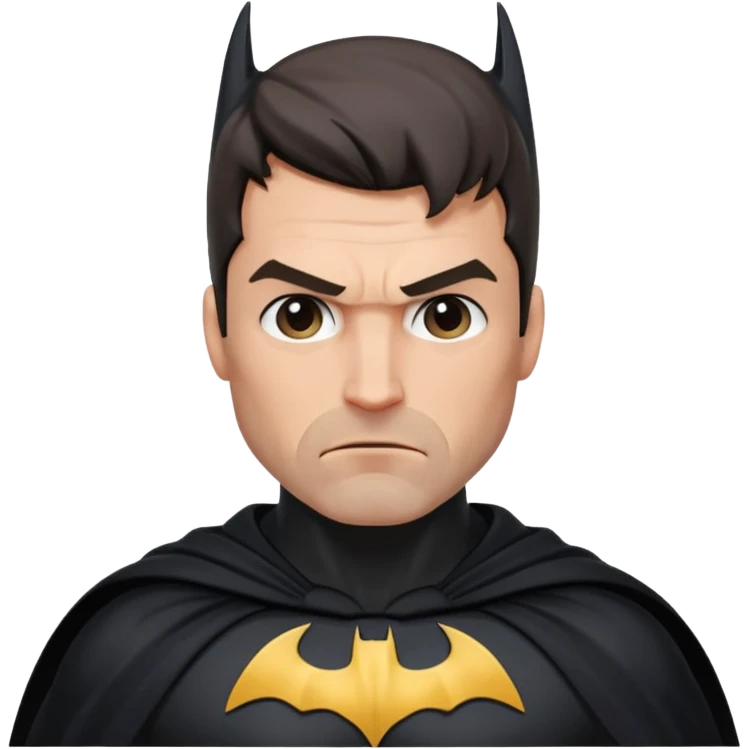caucasian batman standing emoji