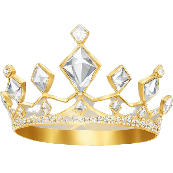 diamond crystal tiara gold emoji
