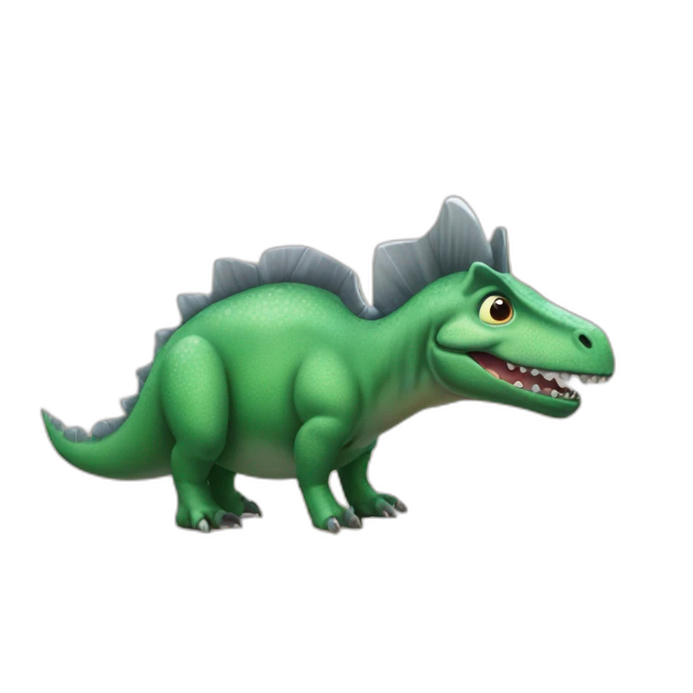 Dinosaures sur un cochon emoji
