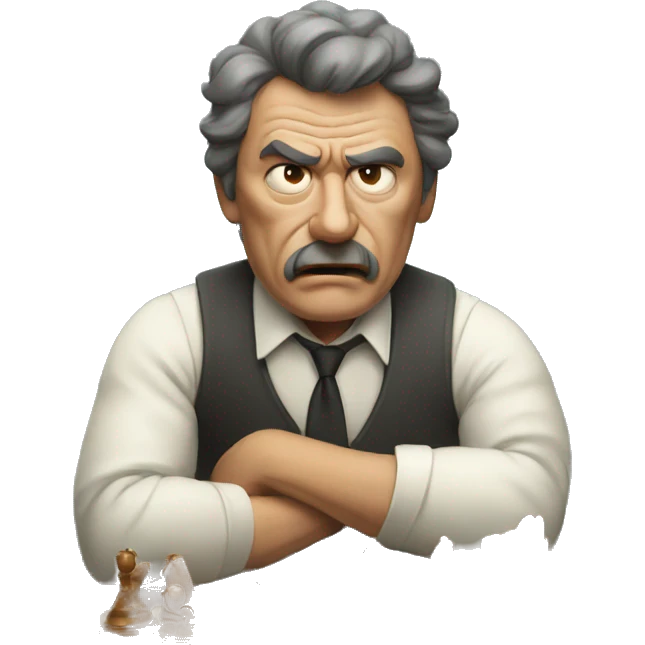 GRANDEE , a furious chess player emoji