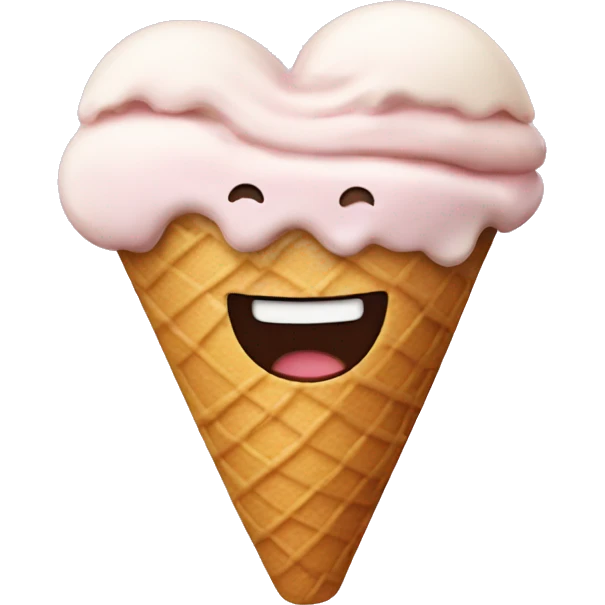 Heart made of ice cream emoji