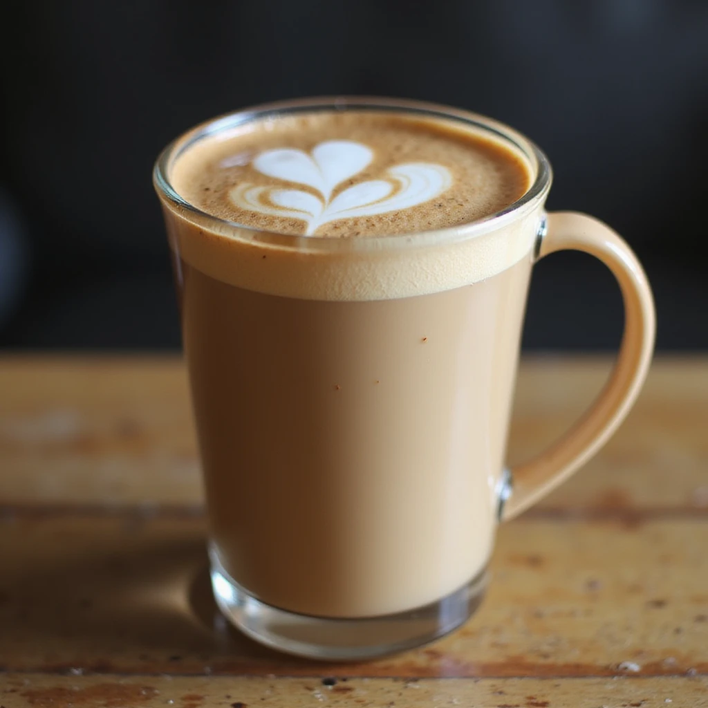 a latte, realistic style emoji