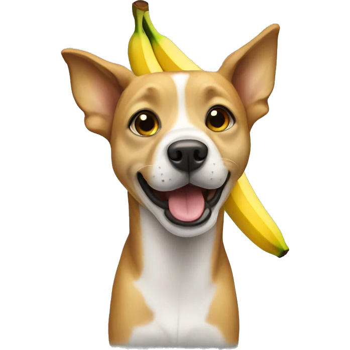 dog with banana emoji