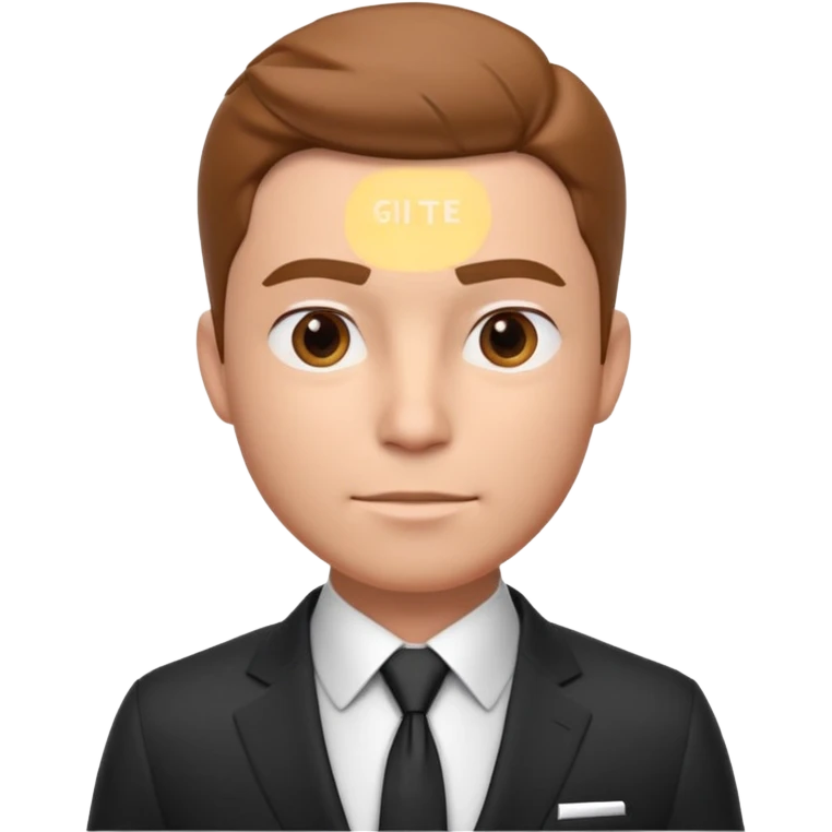 business man portrait, head and shoulders only, wearing a formal suit and tie, confident professional expression, modern corporate vibe, 3D cartoon, mobile game icon style, clean background, no text, no watermark emoji
