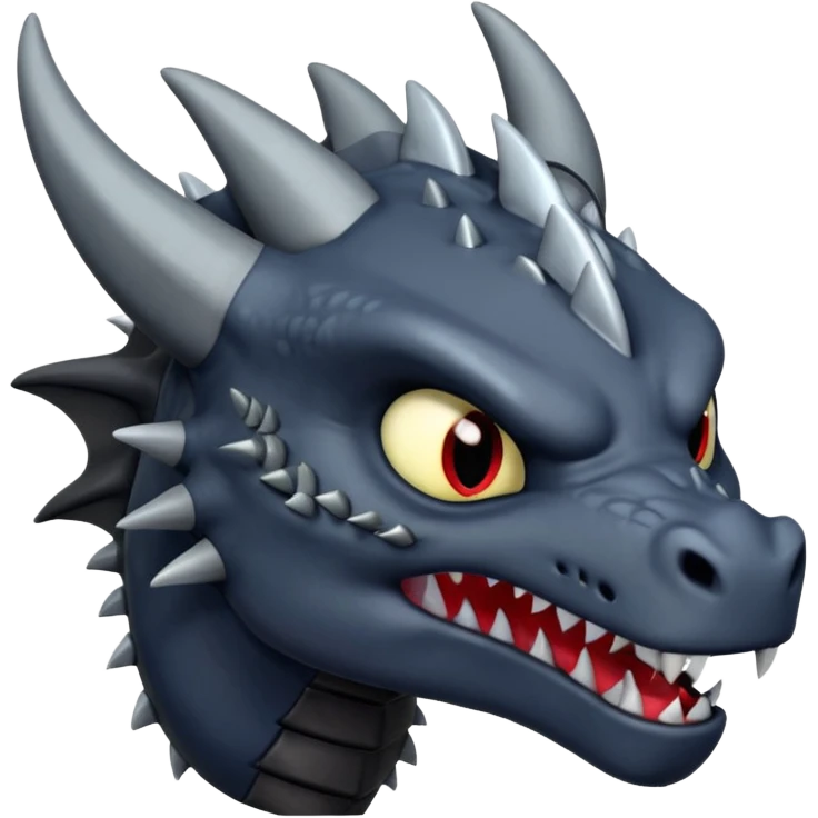 Un dragón furia nocturna mirando de frente animado que se vea malo  emoji