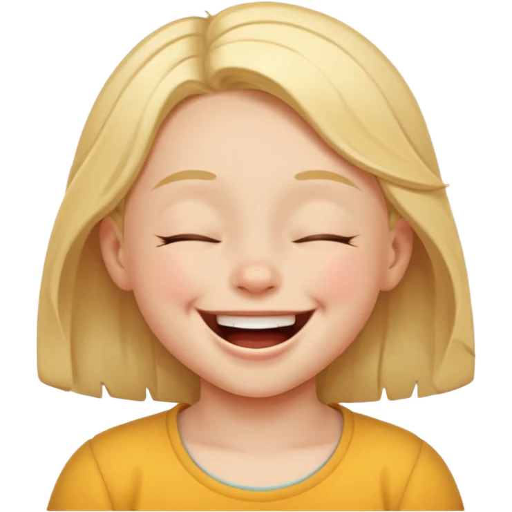 child laughing with closed eyes emoji