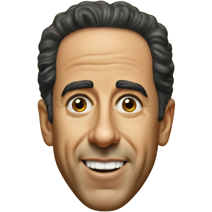 realistic portrait of a Jerry Seinfeld  emoji