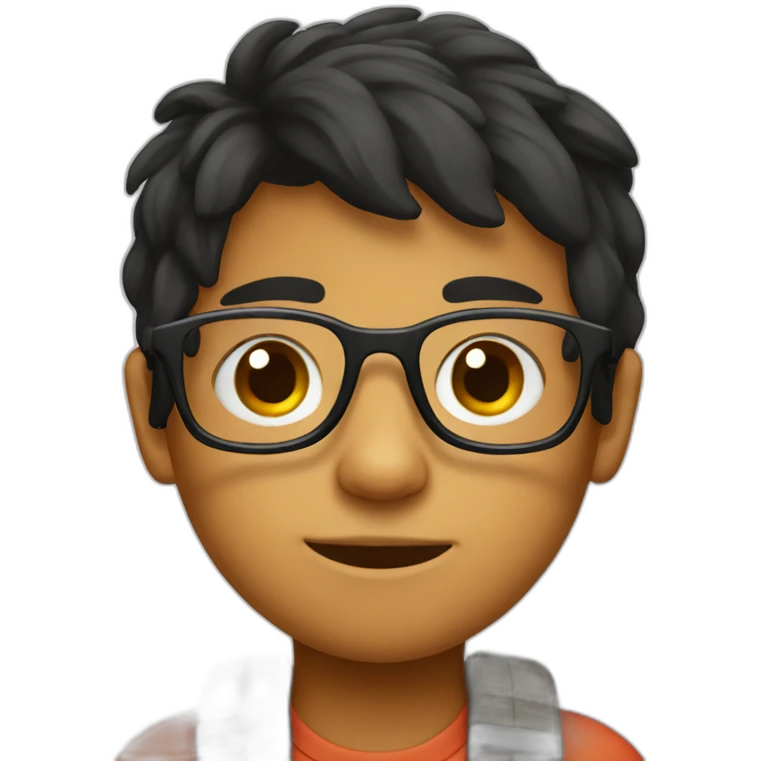 Little peruvian boy with rectangular glasses emoji