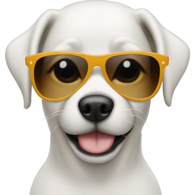 Dog wearing sunglasses emoji