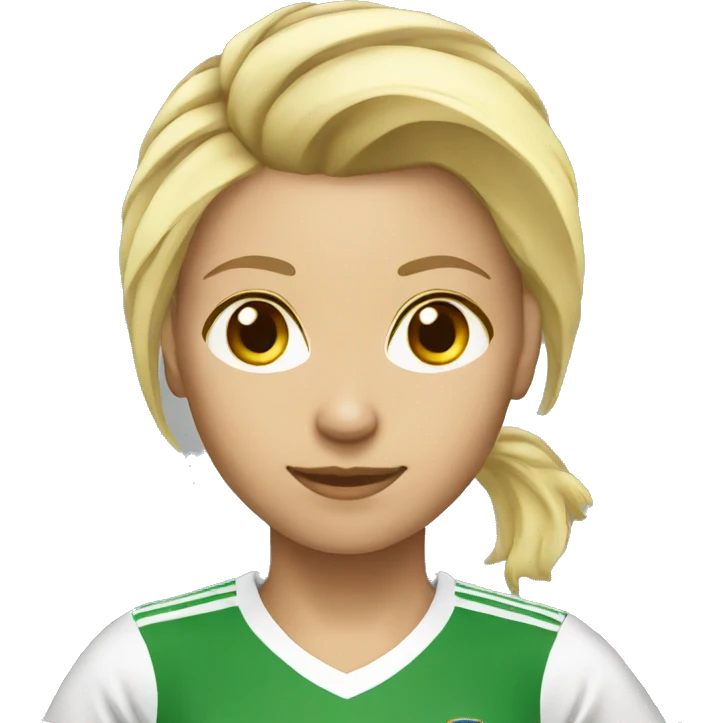 beginner blonde soccer player female emoji